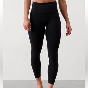 Athleta Black Salutation Stash Pocket Mesh Tights/Leggings. Sz XL